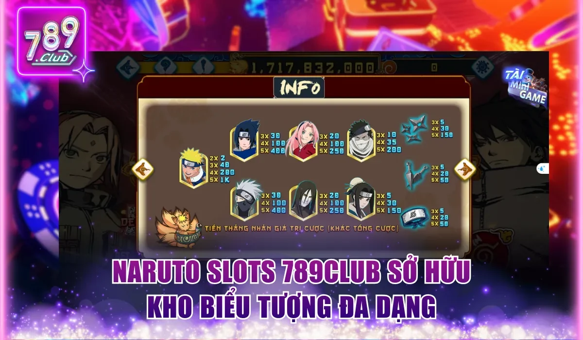Naruto Slots 789Club - Siêu Phẩm Nổ Hũ Huyền Thoại Hot Hit 2 Naruto Slots 789Club sở hữu kho biểu tượng đa dạng