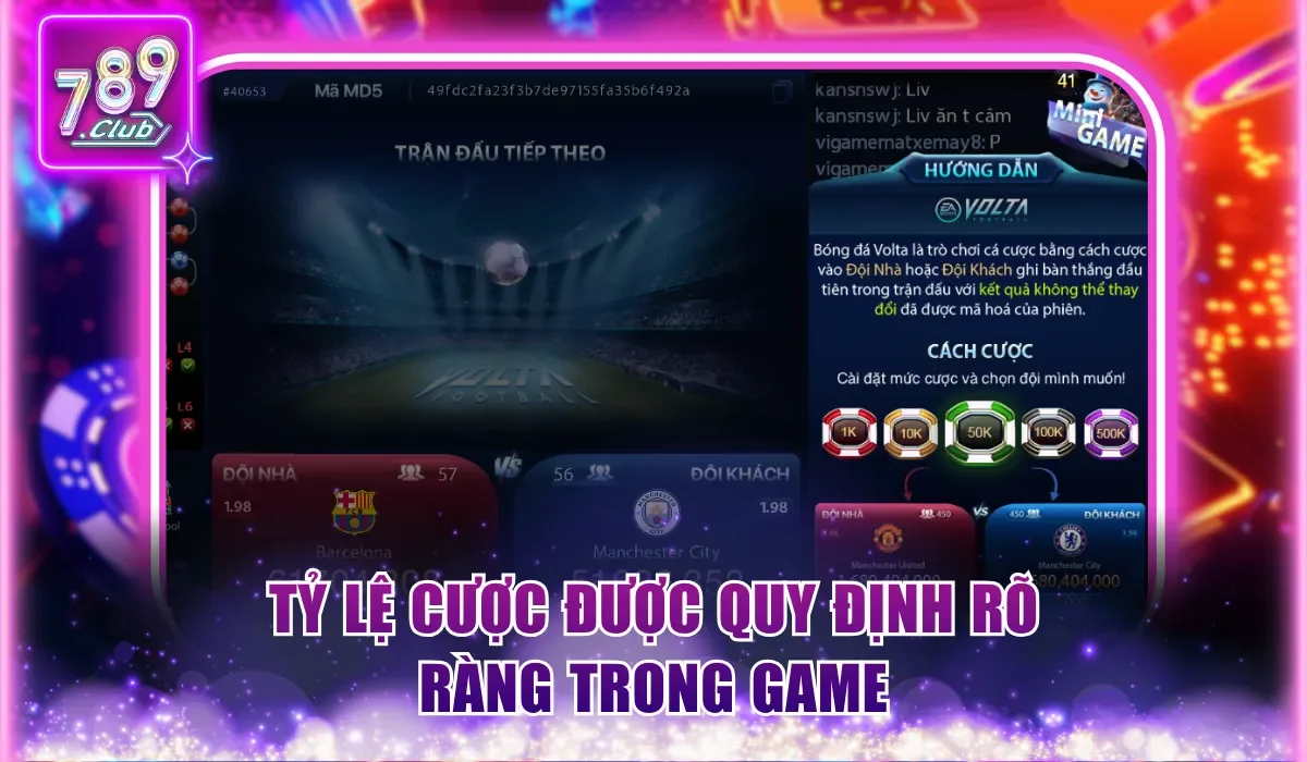 Volta 789Club - Game Bóng Đá Đỉnh Cao, Chơi Cược Cực Đã 2 Tỷ lệ cược được quy định rõ ràng cho từng cửa