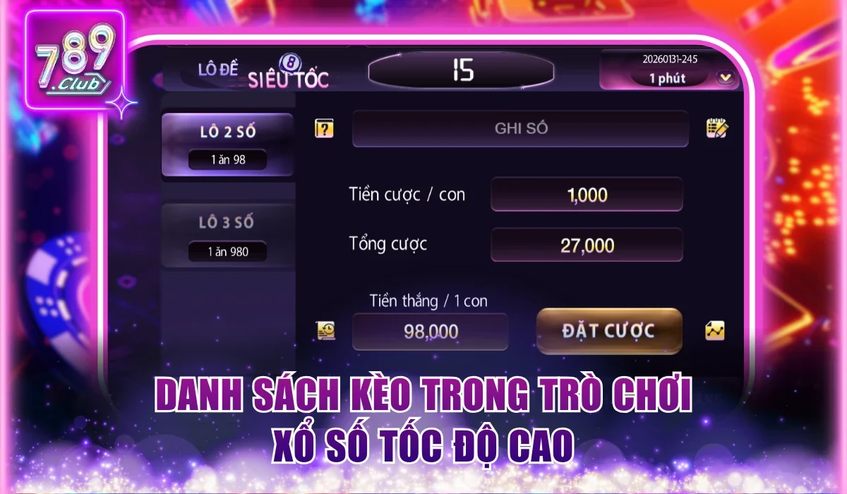 Bí Quyết Chơi Lô Đề Siêu Tốc Trúng Lớn Đã Được Kiểm Chứng 1 Danh sách kèo trong trò chơi xổ số tốc độ cao