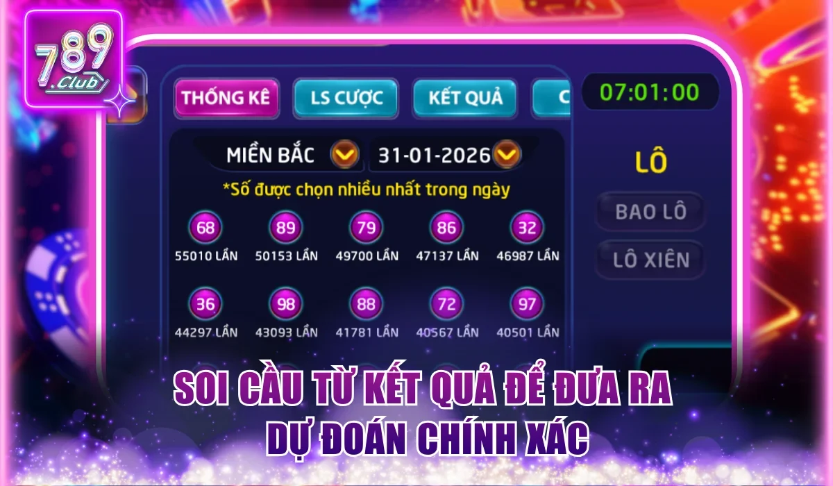 Cược Đầu Đuôi Với Tỷ Lệ Thắng Cực Hấp Dẫn Tại 789Club 3 Soi cầu từ kết quả để đưa ra dự đoán chính xác